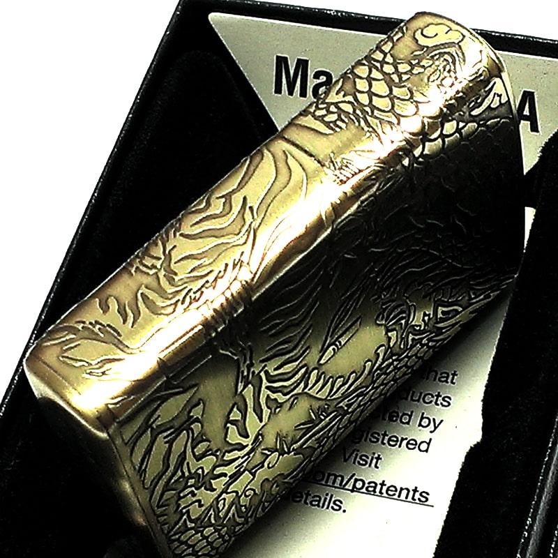 ZIPPO（ジッポー） ジッポ ライター 金 御守り 龍虎 4面 彫刻