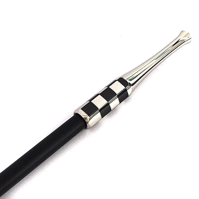 煙管 浅草煙管市松銀色 きせる 喫煙具 TSUGE キセル 金 天然木 ツゲ