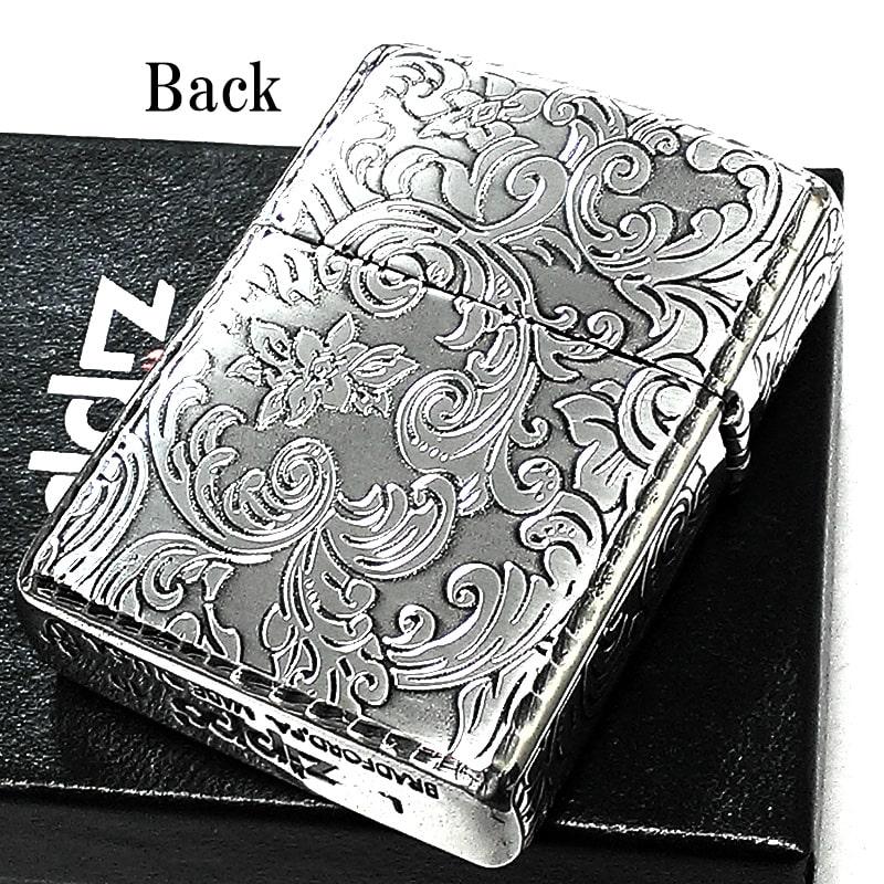 ZIPPO 特価品 アーマー 5面 アラベスク シルバー 銀イブシ