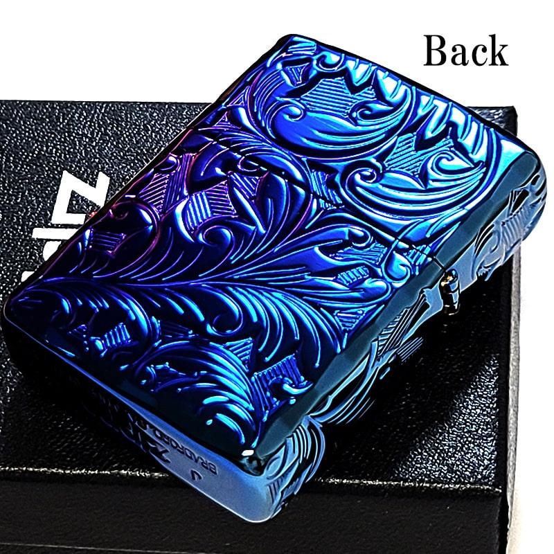 ZIPPO（ジッポー） 訳あり アーマー ブルーレインボー チタン 5面立体