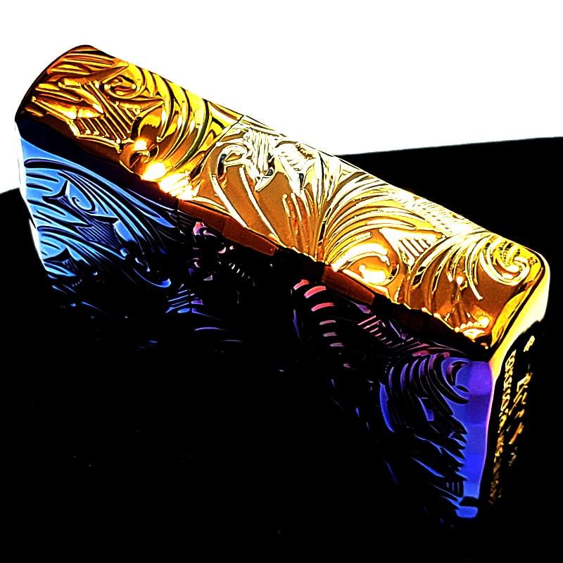 ZIPPO（ジッポー） 訳あり アーマー ブルーレインボー チタン 5面立体