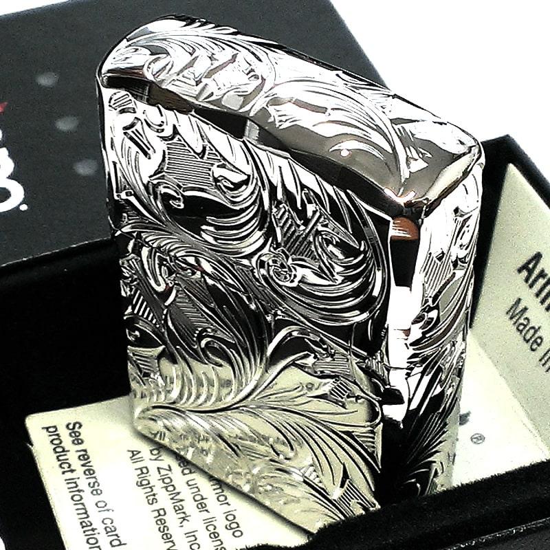 ZIPPO アーマー ジッポ ライター 5面立体彫刻 唐草 リーフ 鏡面 ZIPPO アーマー ジッポ ライター 5面立体彫刻 唐草 リーフ 鏡面