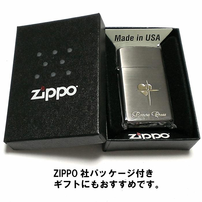 ZIPPO（ジッポー） スリム ジッポ ライター ハート クロス ラバーズ