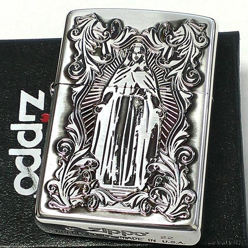 ZIPPO ディープエッチングアラベスクマリア 銀 ジッポ ライター ZIPPO ディープエッチングアラベスクマリア 銀 ジッポ ライター