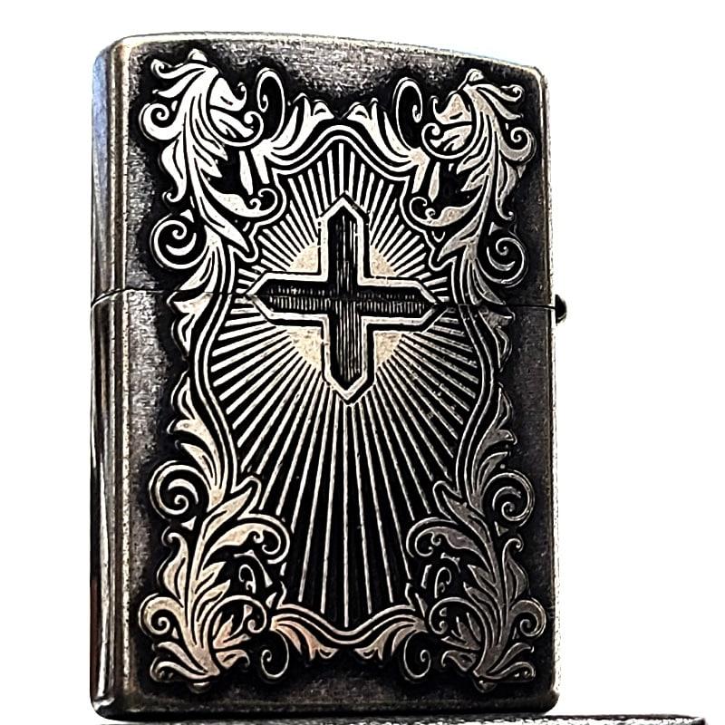ZIPPO（ジッポー） ディープエッチングアラベスクマリア 銀古美 ジッポ