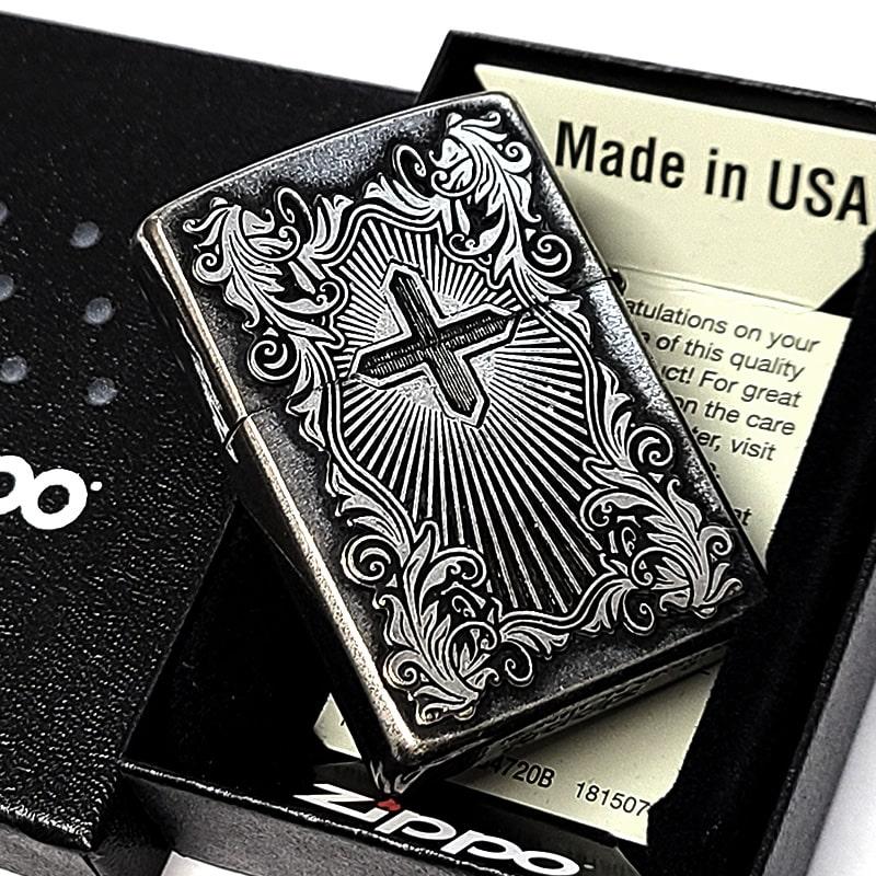 ZIPPO（ジッポー） ディープエッチングアラベスクマリア 銀古美 ジッポ