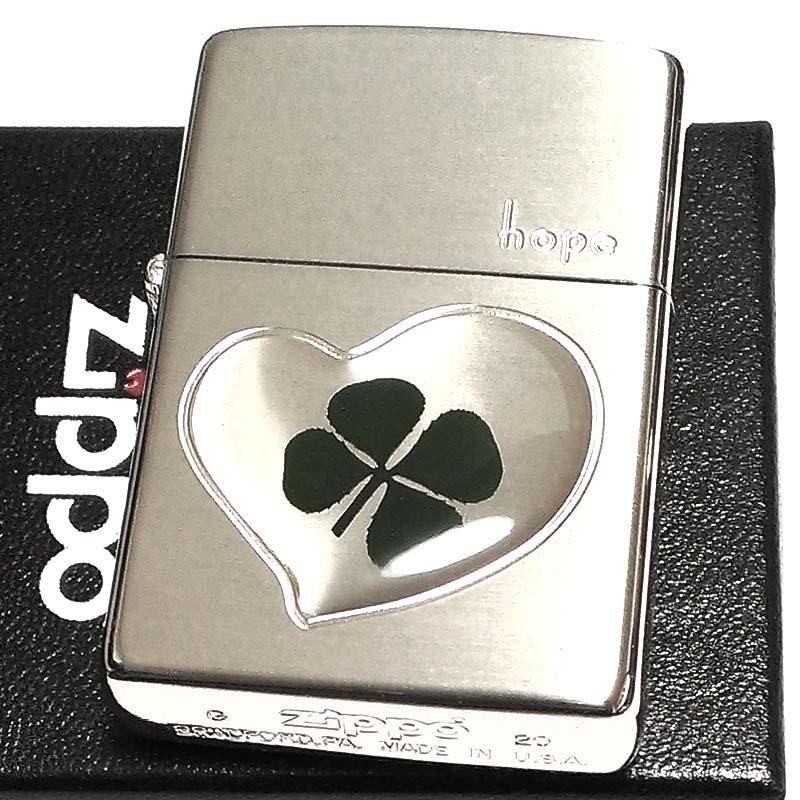 ZIPPO ライター 本物の四つ葉のクローバー hope シルバー ジッポ ZIPPO ライター 本物の四つ葉のクローバー hope シルバー ジッポ