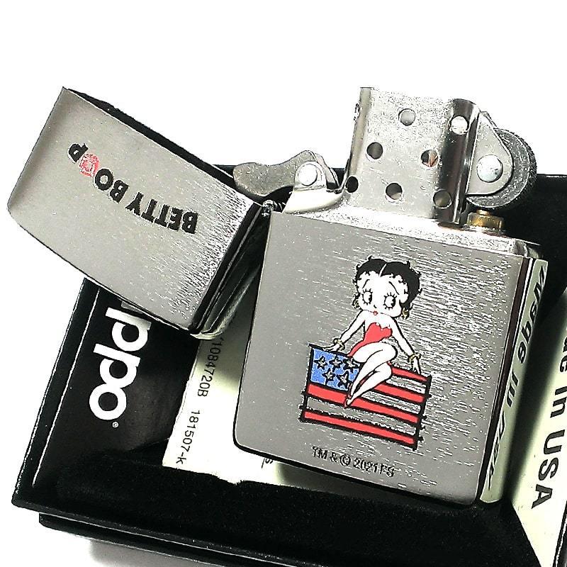 ZIPPO ライター Betty Boop 可愛い 90周年 フラッグ ベティ・ブープ ジッポー キャラクター アニメ ベティちゃん｜hayamipro｜04