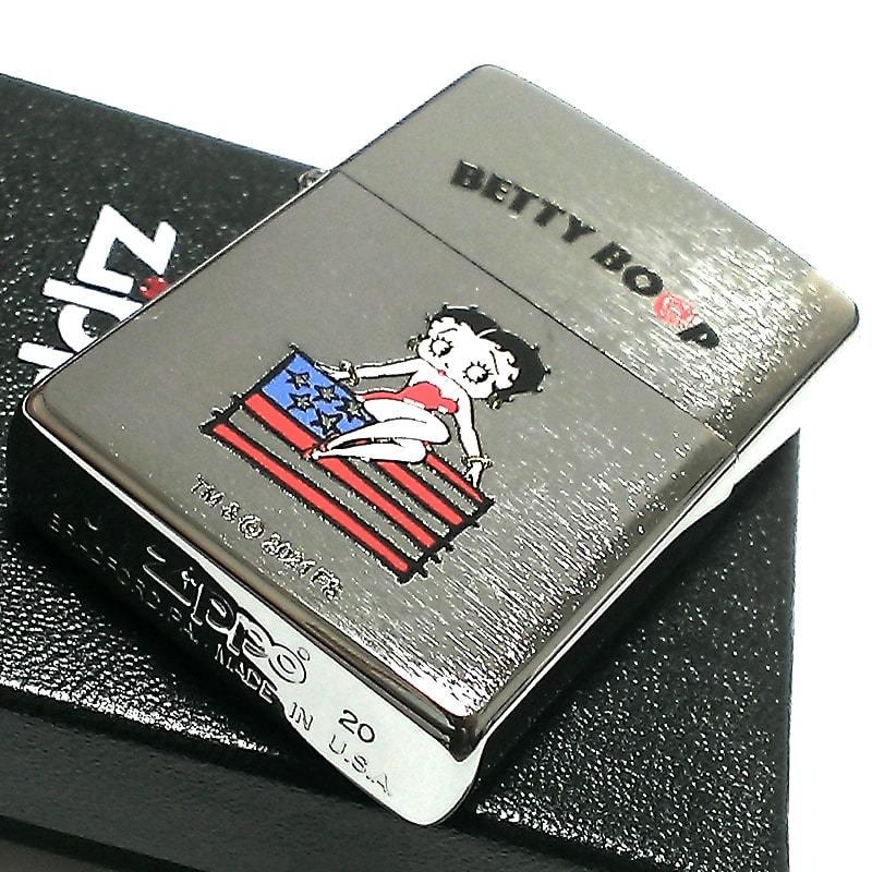 ZIPPO ライター Betty Boop 可愛い 90周年 フラッグ ベティ・ブープ ジッポー キャラクター アニメ ベティちゃんの画像