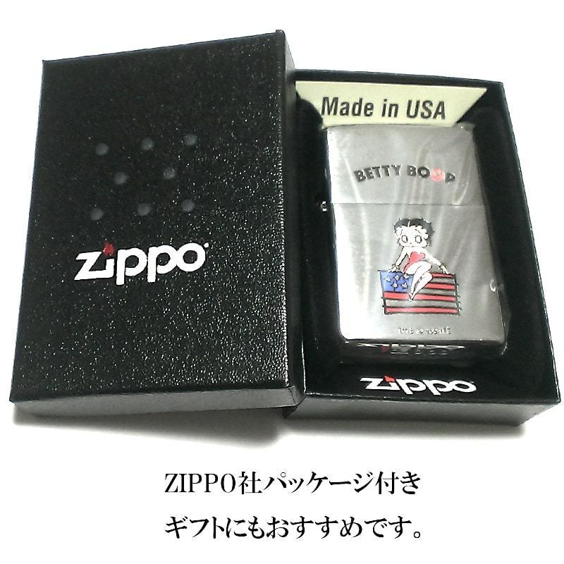 ZIPPO ライター Betty Boop 可愛い 90周年 フラッグ ベティ・ブープ ジッポー キャラクター アニメ ベティちゃんの画像