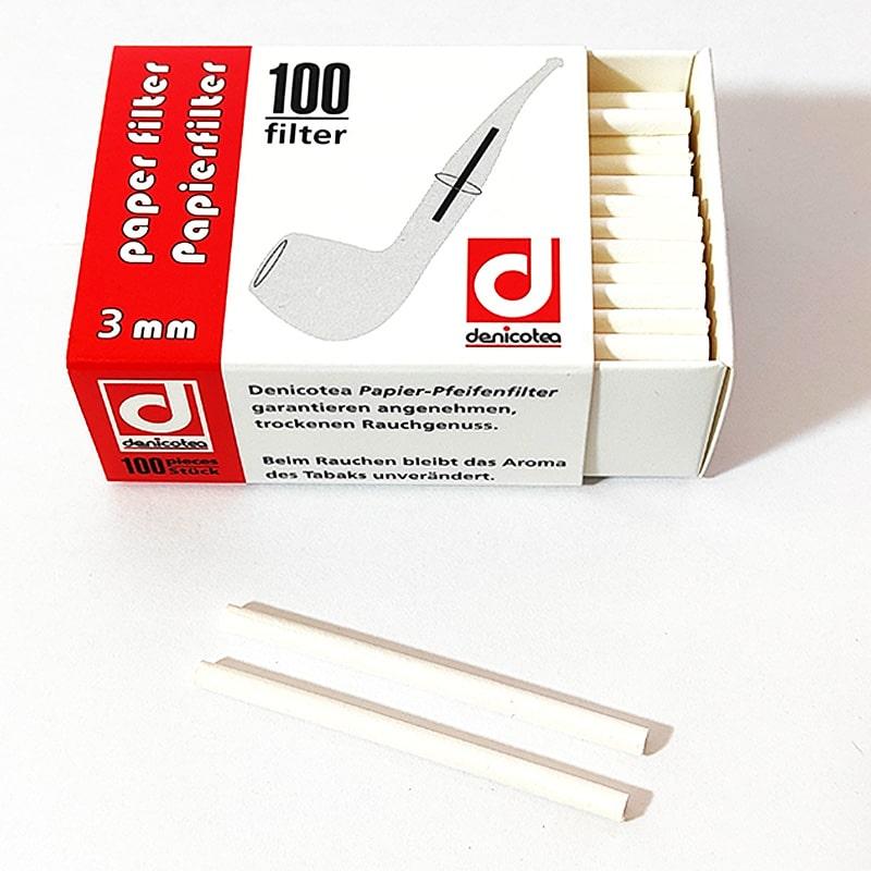 パイプ 喫煙具 フィルター デニコチア 3mm 100本入り ダボ用 たばこ