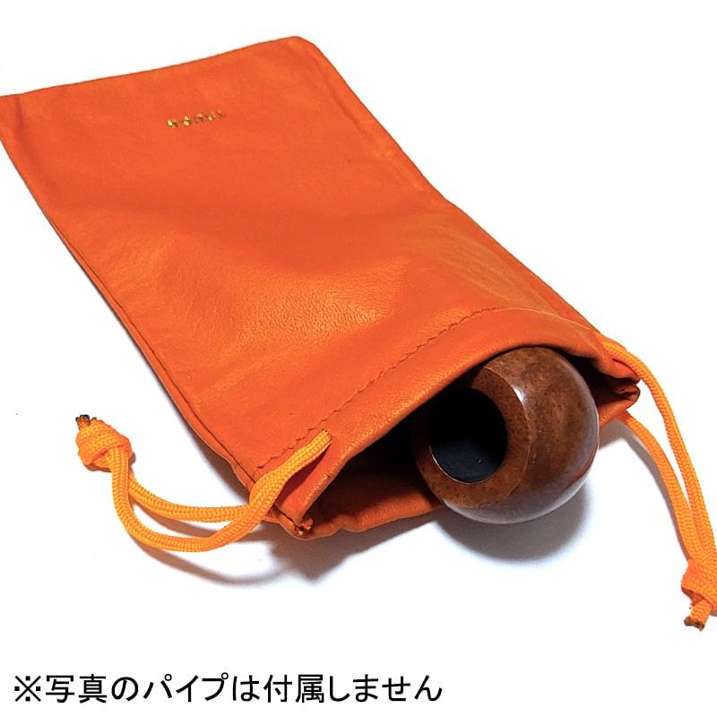 パイプポーチ 牛革 革製 ツゲ TSUGE ブラウン ホワイト オレンジ 喫煙