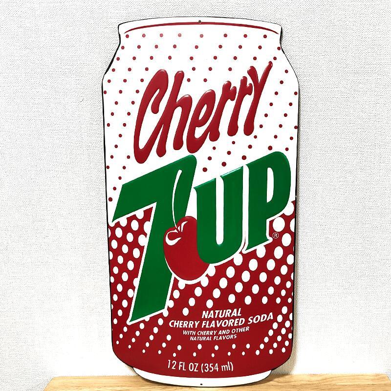 アメリカン レトロ ブリキ看板 7UP CHERRY さくらんぼ アメリカン レトロ ブリキ看板 7UP CHERRY さくらんぼ