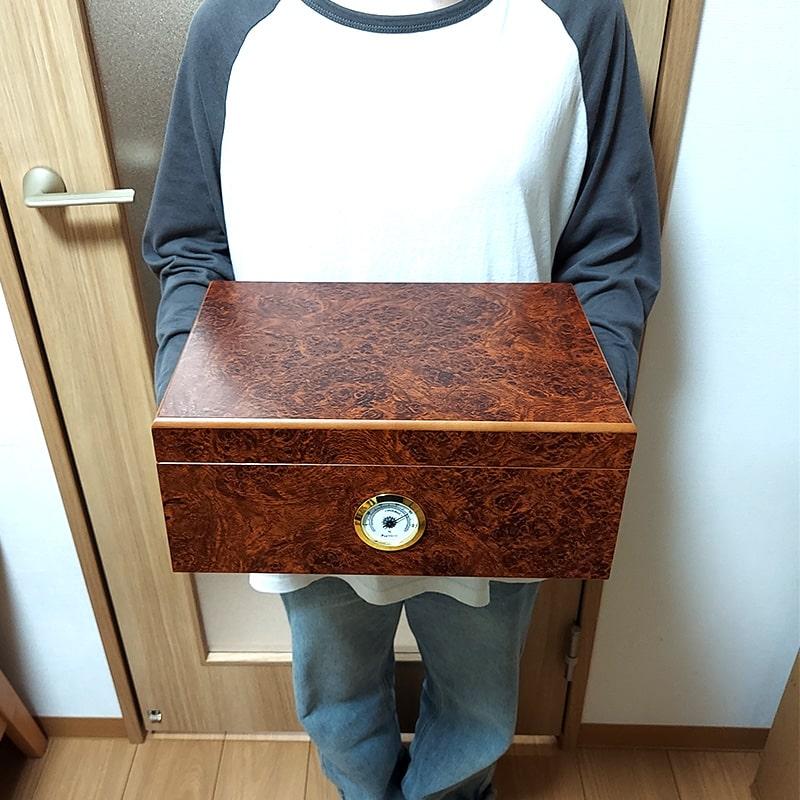 葉巻 加湿器付き シガーボックス N＆K・ヒュミドール L TSUGE 喫煙具