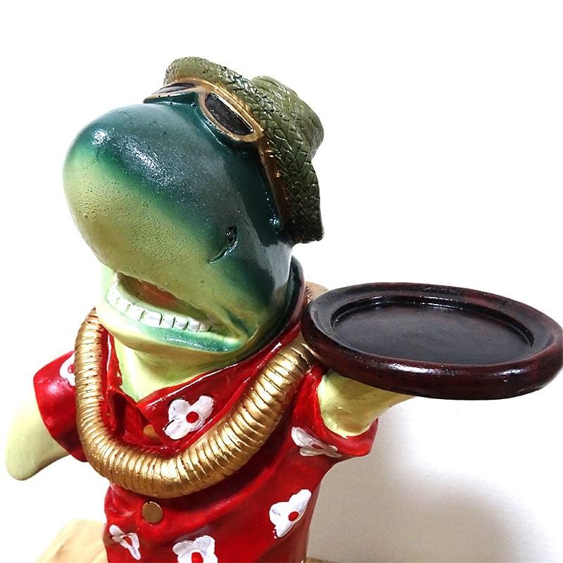 アメリカン レトロ 置物 かわいい サメ オブジェ Shark Waiter