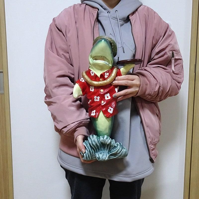アメリカン レトロ 置物 かわいい サメ オブジェ Shark Waiter