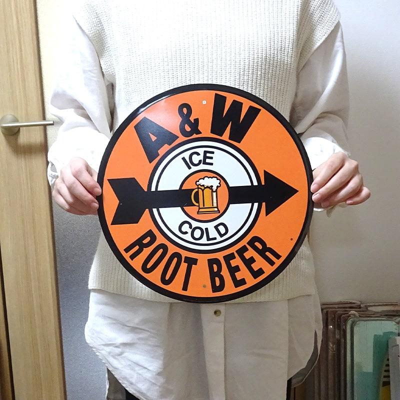 アメリカン レトロ ブリキ看板 おしゃれ ルートビア A&W ROOT アメリカン レトロ ブリキ看板 おしゃれ ルートビア A&W ROOT
