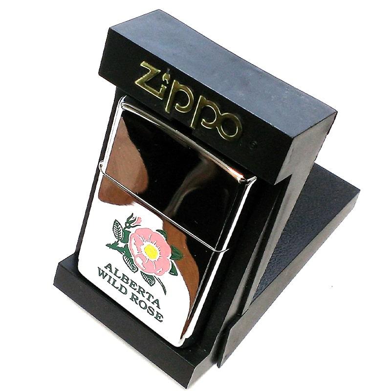 ZIPPO ライター 2000年製 カナダ製 レア ワイルドローズ オンタリオ製 
