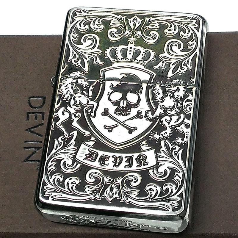 ライテック オイルライター DEVIN フリント式 ロゴ 銀 デヴィン