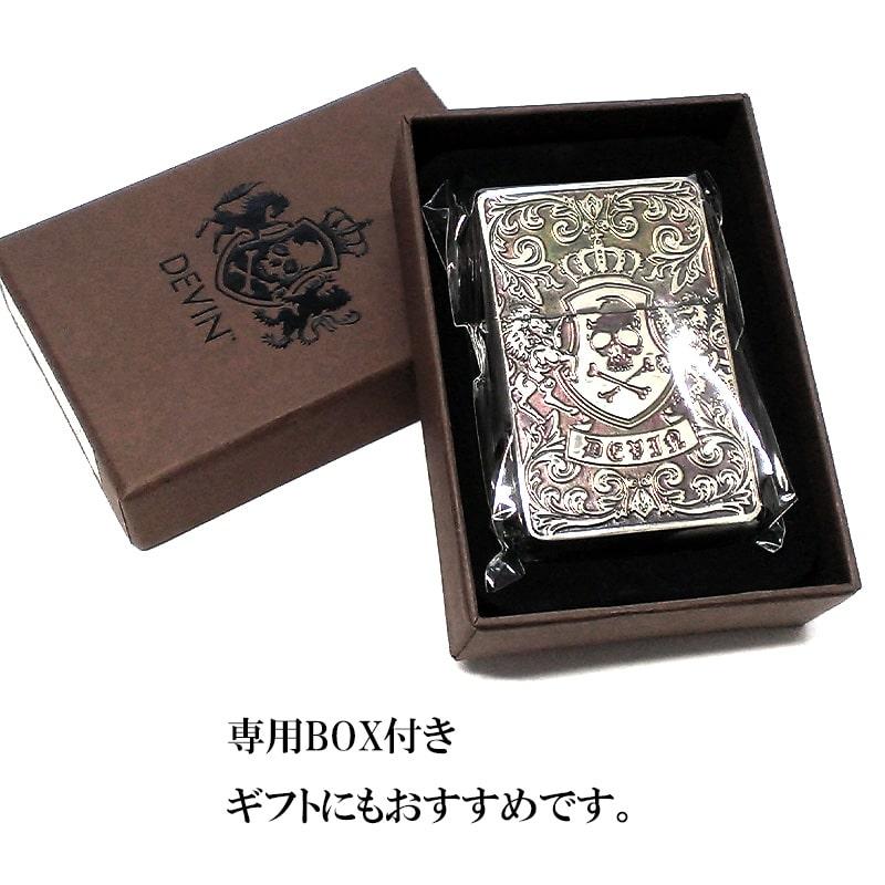 ライテック オイルライター DEVIN フリント式 ロゴ 銀 デヴィン