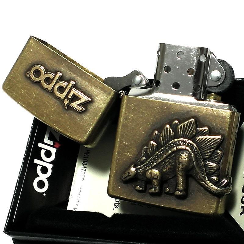 ZIPPO ライター アンティークメタル ステゴサウルス ジッポ 渋い 恐竜 