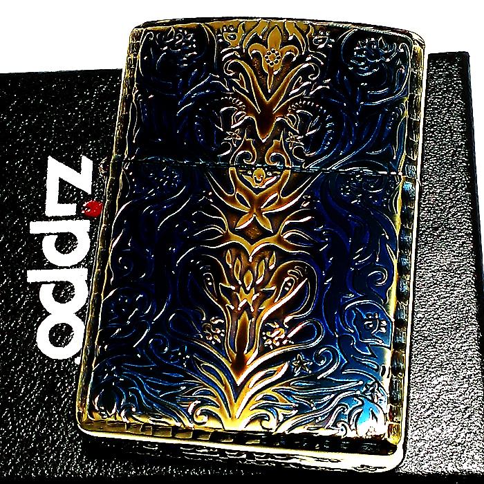 ZIPPO（ジッポー） アーマー ジッポ アンティークフローラル 両面彫刻