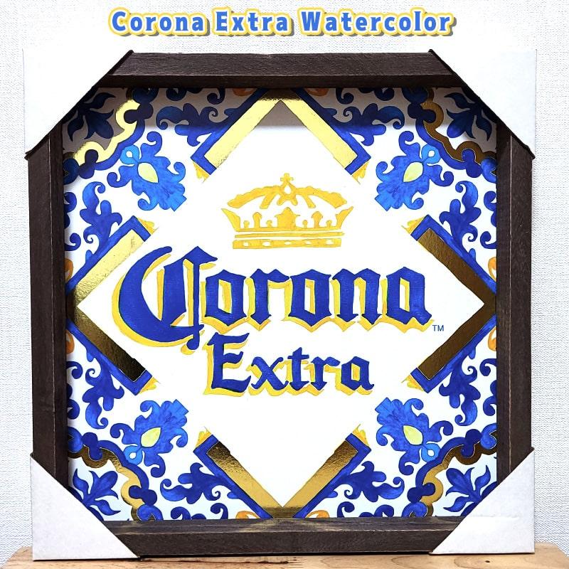 コロナ アートフレーム 木製 CORONA EXTRA ロゴ プレート おしゃれ