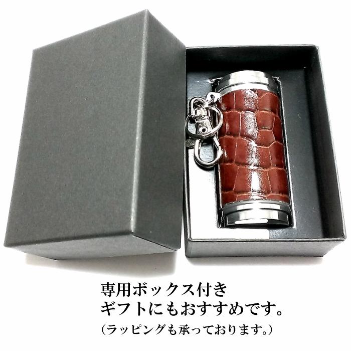 携帯灰皿 吸い殻入れ カッコいい メンズ 型押し 本革 灰皿 革 レザー 高級 キーホルダー 牛革 おしゃれ ペイズリー柄 かっこいい 携帯用