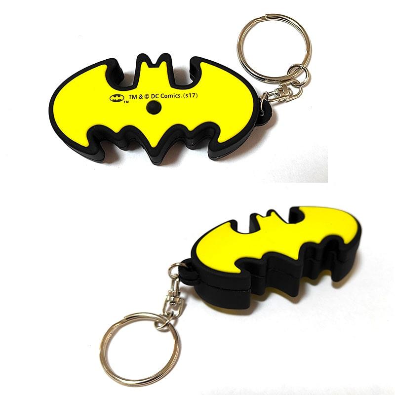アメリカン レトロ バットマン ロゴ ラバーキーチェーン キーホルダー