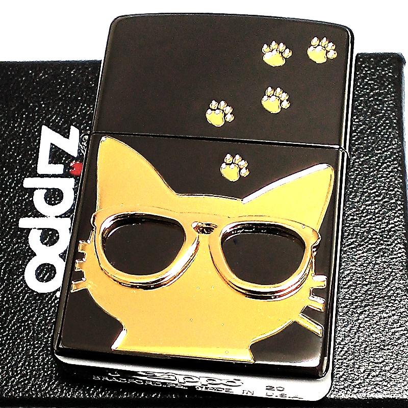 ZIPPO 猫 ライター サングラス 可愛い ジッポ ネコ ユニーク