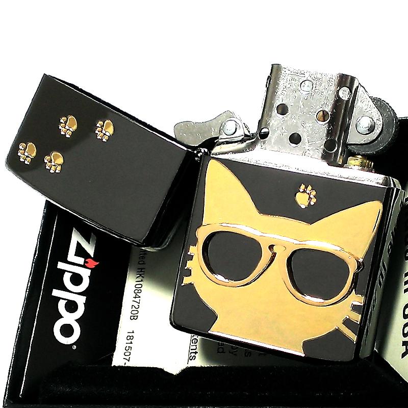 ZIPPO 猫 ライター サングラス 可愛い ジッポ ネコ ユニーク