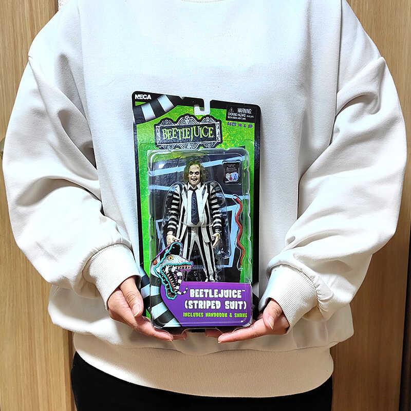 フィギュア ビートルジュース 7インチ アクションフィギュア 死者のためのハンドブック インテリア 映画 アメリカン キャラクター NECAの画像