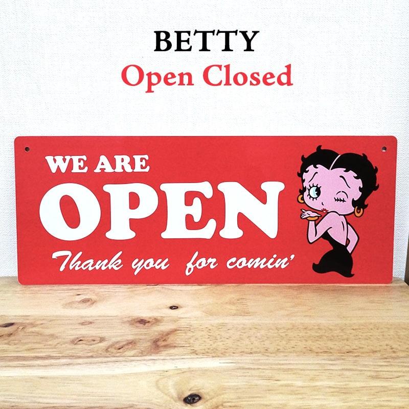 ベティ・ブープ‼️約80㎝‼️24日まで大幅値下げ‼️鮮やかな赤‼️入手困難‼️ BETTY BOOP（ベティ ブープ） サインボード 看板 オープン クローズ