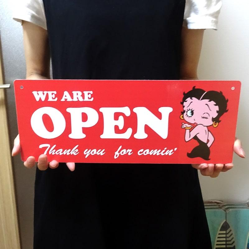 BETTY BOOP（ベティ ブープ） サインボード 看板 オープン クローズ