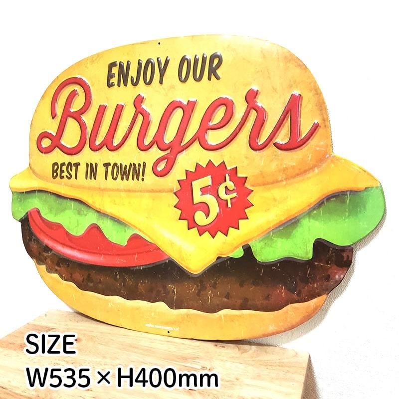 ハンバーガー チョコレート 2点セット アメリカン雑貨 レトロ看板 ブリキ看板 z-520-194-1.jpg