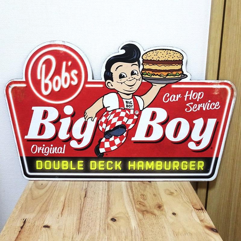 アメリカン レトロ ブリキ看板 おしゃれ Bobs Big Boy ダイカット