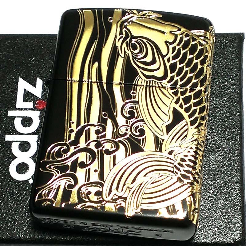 ZIPPO（ジッポー） ライター ジッポ アーマー 和柄 昇鯉 ブラック