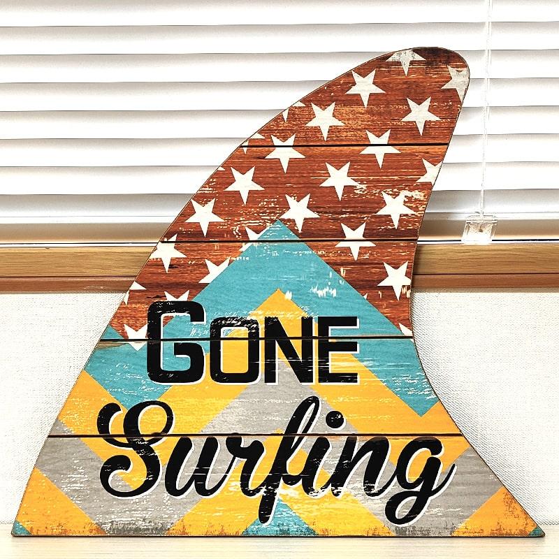 アメリカン レトロ デザインボード サーフボード 壁掛け 木目調 木製