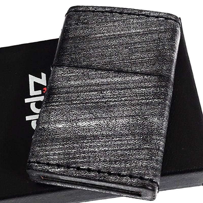 ZIPPO（ジッポー） ライター 本牛革巻き ブライドルレザー ブラック