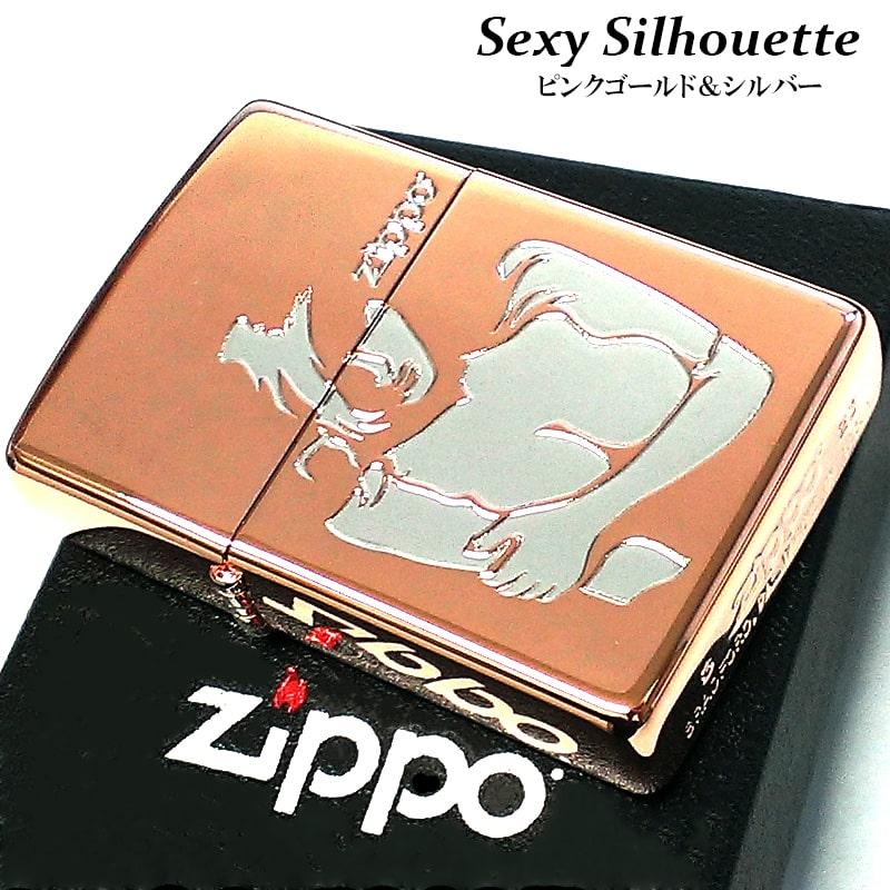 ZIPPO（ジッポー） ライター シルエット セクシー かわいいピンク