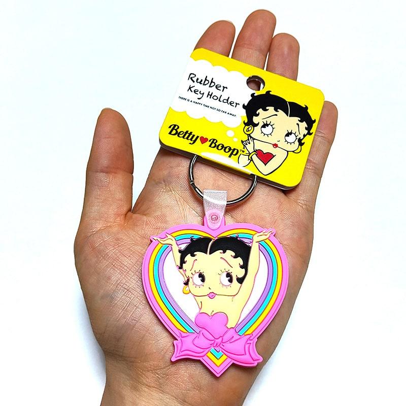 BETTY BOOP（ベティ ブープ） キーホルダー ラバー キーリング HEART