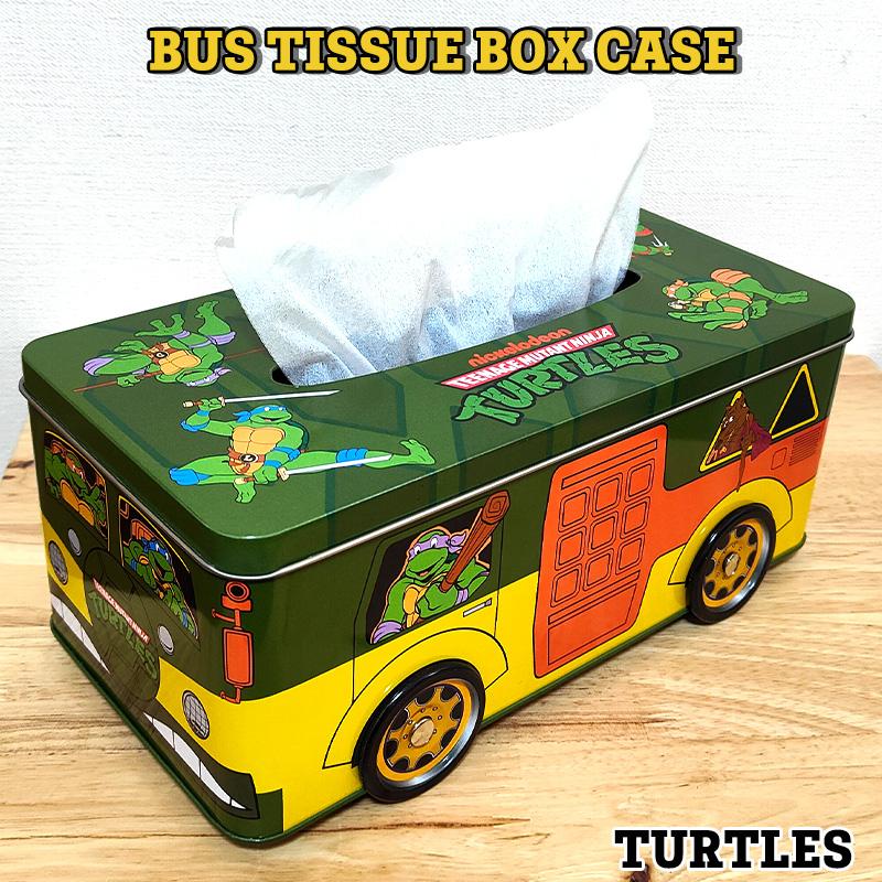 アメリカン レトロ ティッシュケース バス型 タートルズ アメリカン