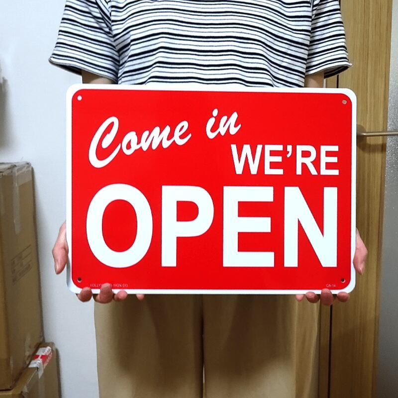 アメリカン レトロ オープン 看板 サインボード 営業中 OPEN ガレージ