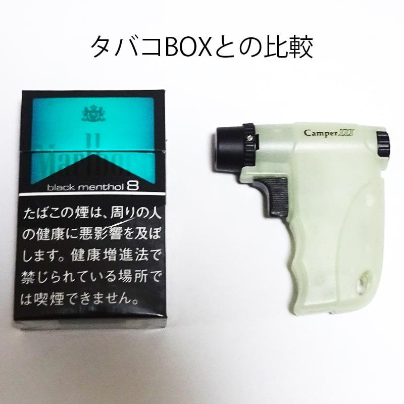 ガスライター キャンパー 5カラー グリーン オレンジ 蓄光 ブラック