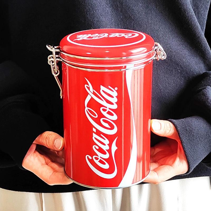 Coca Cola（コカコーラ） 小物入れ 蓋付き キャニスター ラウンド 保存