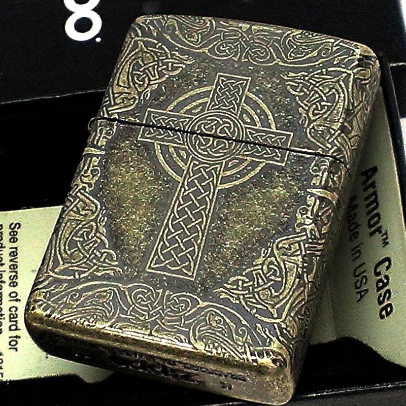 ビンテージ　ジッポライタークロスモチーフ ZIPPO（ジッポー） アーマー ジッポ ライター ケルティッククロス