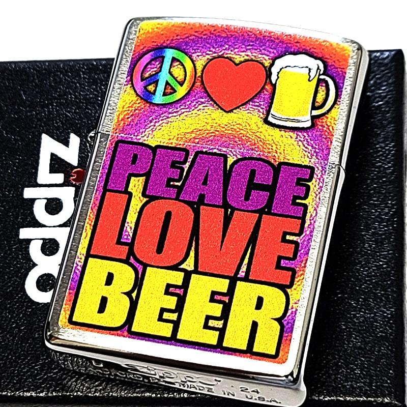 ZIPPO（ジッポー） ジッポ ライター PEACE LOVE BEER おしゃれ