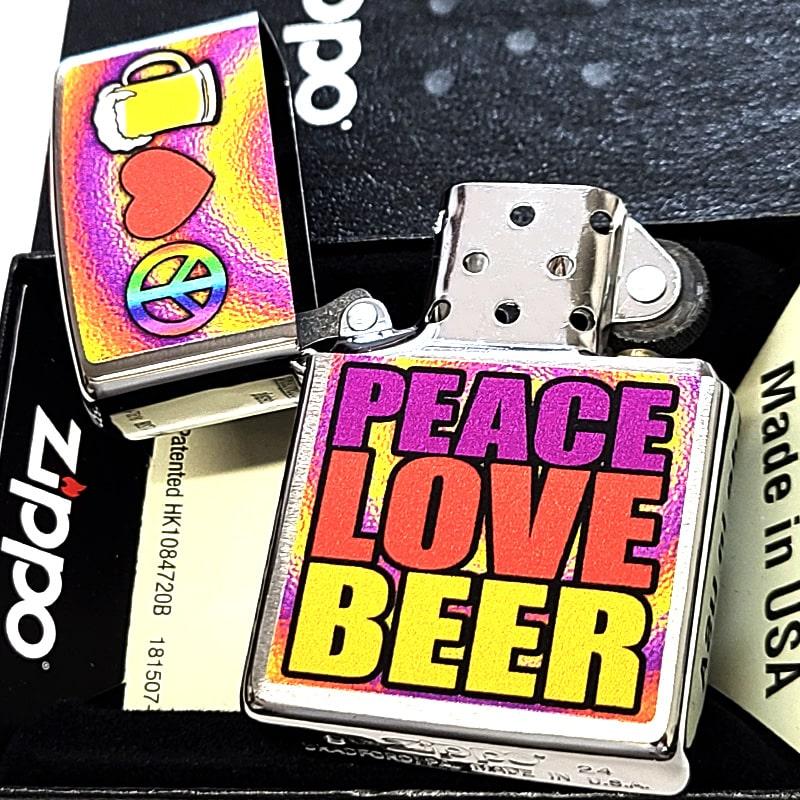 ZIPPO（ジッポー） ジッポ ライター PEACE LOVE BEER おしゃれ