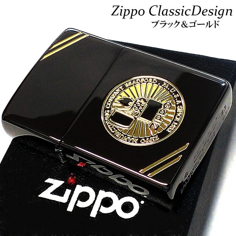 ZIPPO 2010年　ゴールド ブラック 彫刻デザイン 未使用 限定 ケース付 ZIPPO（ジッポー） ライター クラシックデザイン ブラック＆ゴールド