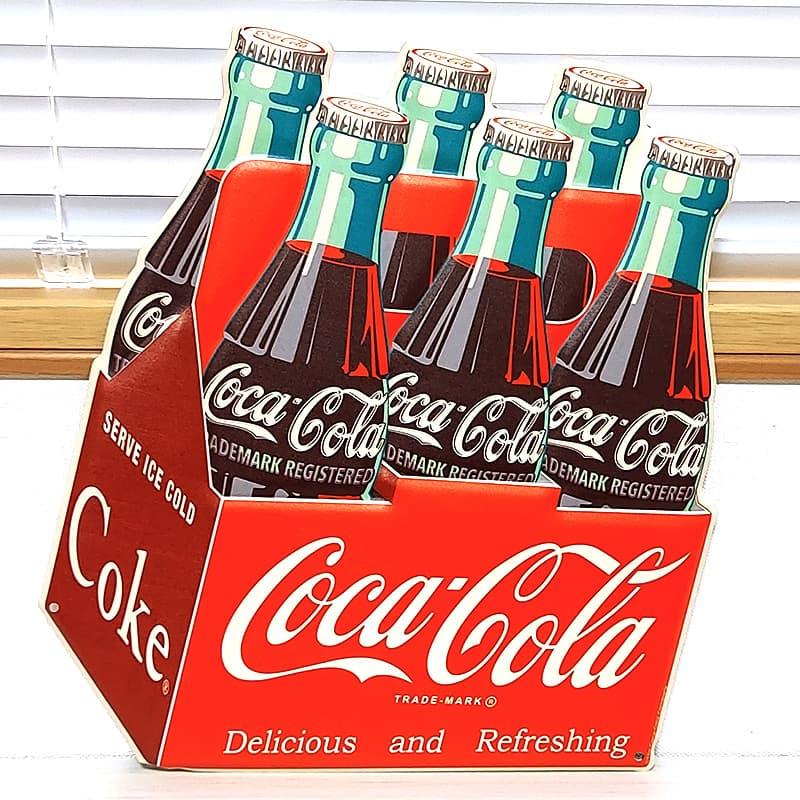 Coca Cola（コカコーラ） ブリキ看板 アンティーク カートンボックス